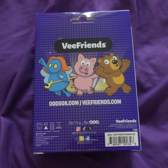 VeeFriends KIDS 3 PACK CREW SOCKS VDPTWE07035K013X 3D SOCK INCLUDED! New in Box! - Picture 7 of 13